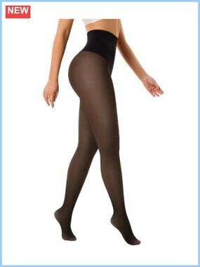 Fleece Lined Tights Tummy Control Thermal Leggings High Rise